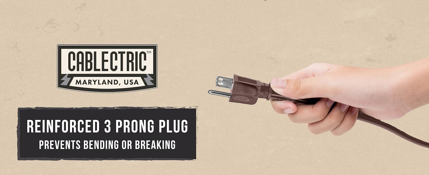 Cablectric_Brown Extension Cord 16 Gauge Cord