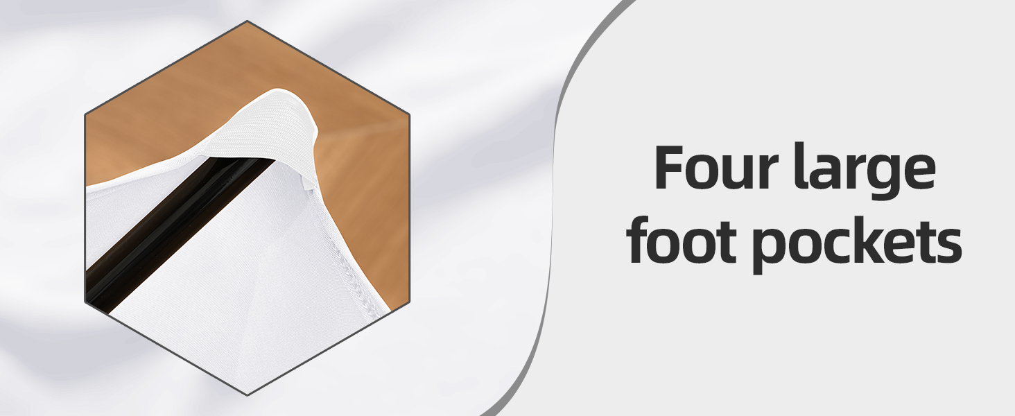 Four large foot pockets
