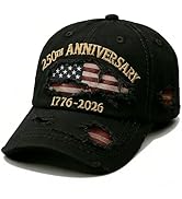 Bcefuho 250 Anniversary USA Hat 250th Anniversary USA Ripped Denim Cap America 250 Merchandise Ba...
