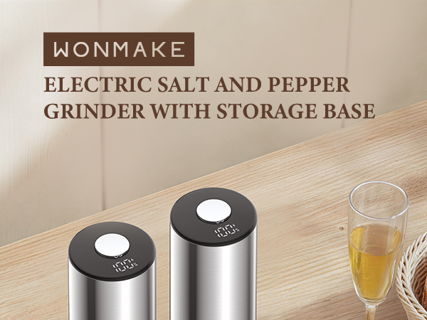 Electric Salt and Pepper Grinder Set