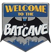 DC Comics Batman Welcome to the Batcave Embossed Metal Sign - Vintage Batman Sign for Bedroom or ...