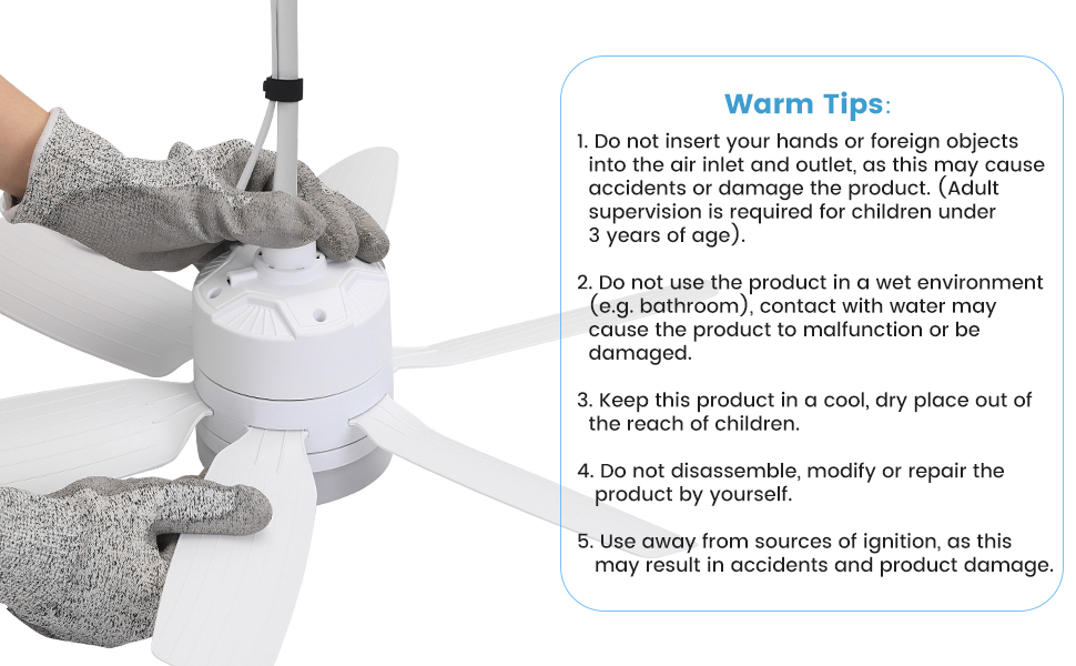 White corded fan