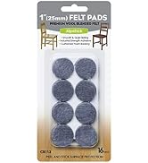 Slipstick Premium Wool Felt Furniture Feet Pads / Chair Leg Floor Protectors (1 Inch Round) Inclu...