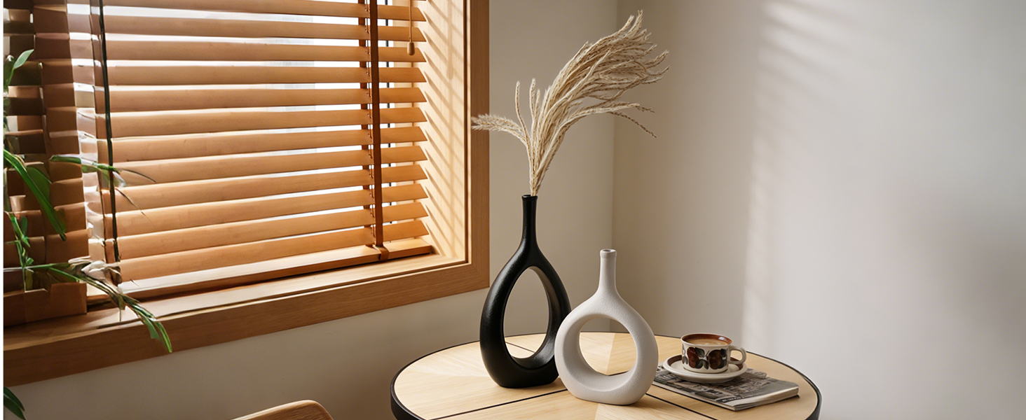 Black and White Boho Vases