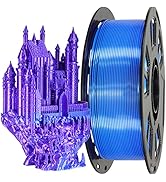 MIKA3D 1.75mm 2 Colors in 1 Silk Purple Blue PLA 3D Filament, 1KG 2.2LBS 3D Printing Material wit...