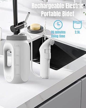 Electric Rechargeable Handheld personal folding bidet