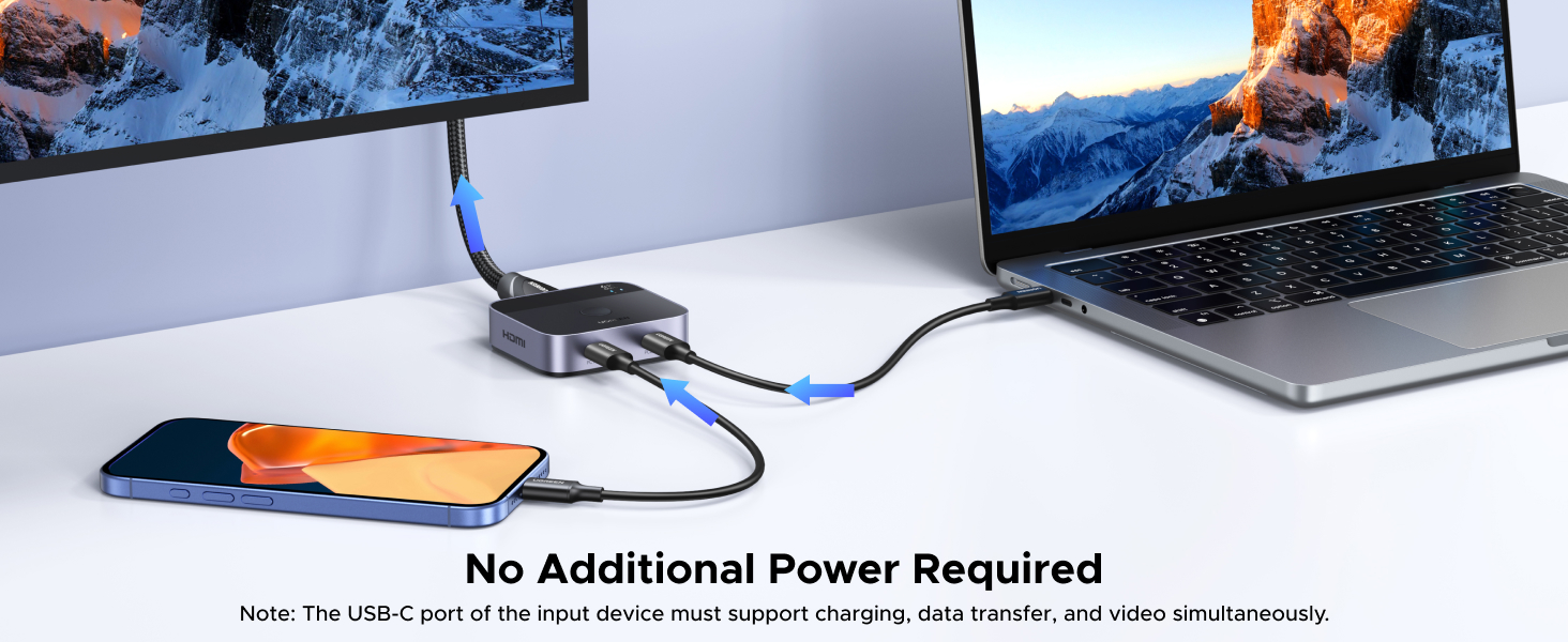 usb c switch 2 in 1 out