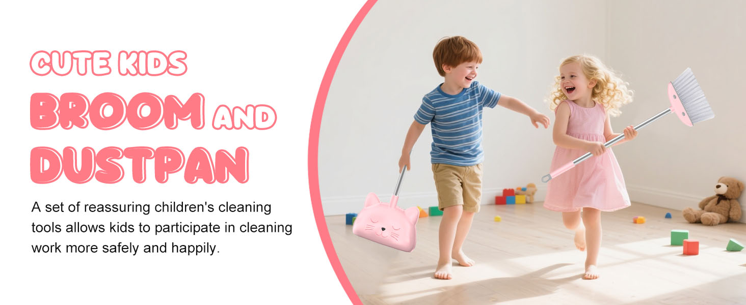 Mini Broom with Dustpan for Kids