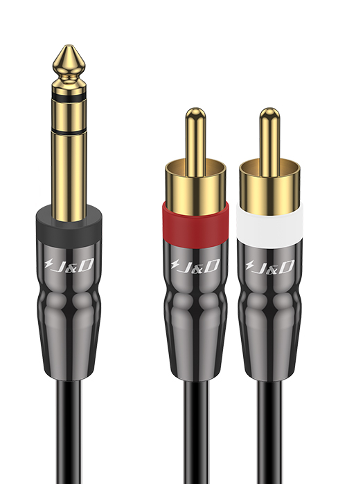 6.35mm TRS to Dual RCA Audio Cable