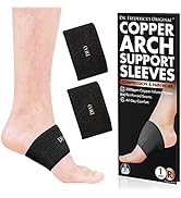 Dr. Frederick's Original Copper Infused Arch Support Sleeves - 2pcs - Arch Support Bands for Plan...
