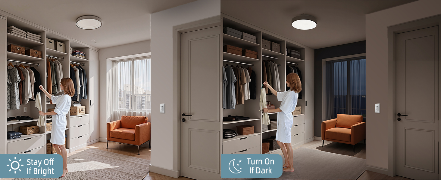 Photosensitivity sensor switch