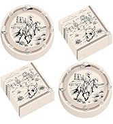 CHUNNIN 50Pcs Western Party Paper Plates and Napkins Cowboy Dessert Cake Plates Rodeo Bachelor Th...