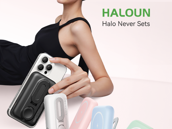 Haloun Magnetic Power Bank Pink -1m