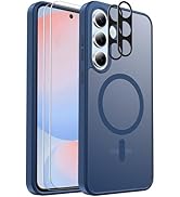 Ezanmull for Samsung Galaxy S24 FE Case Magnetic Shockproof, [Fit for MagSafe] [Glass Screen Prot...