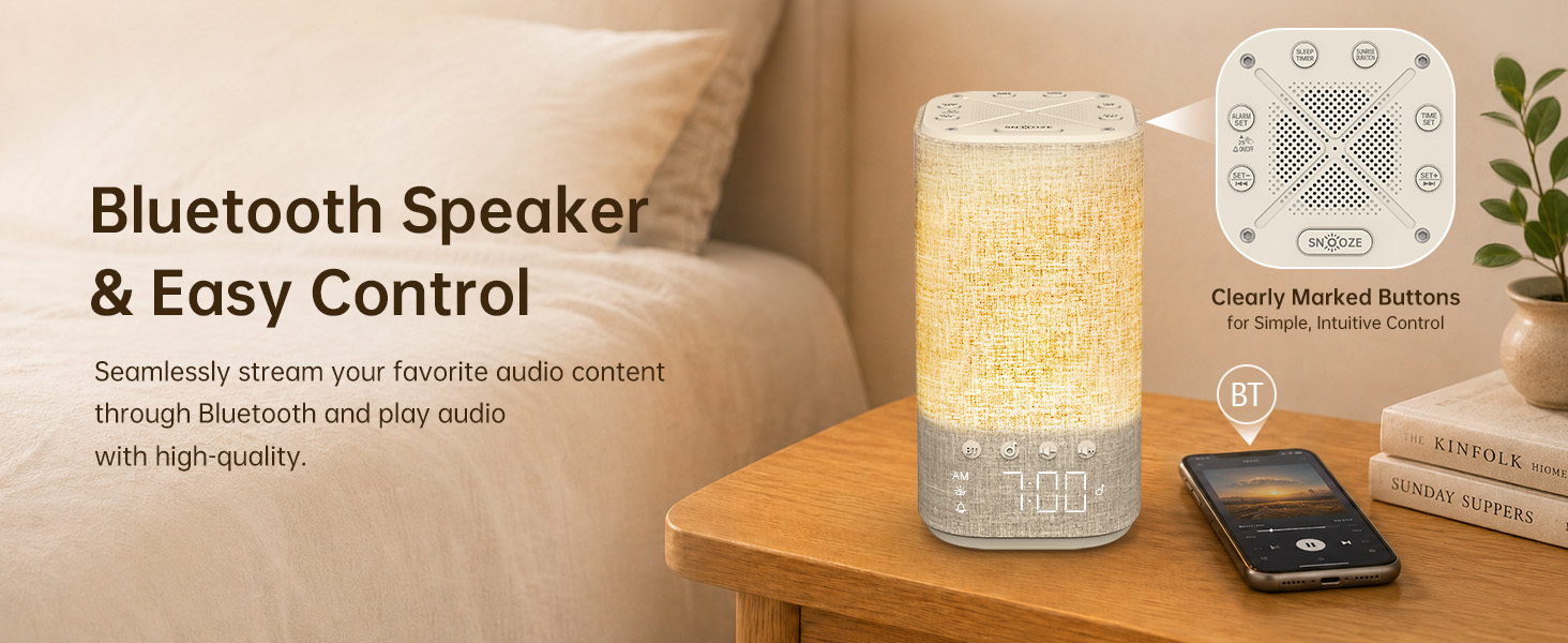 sunrise alarm clock with sound machine