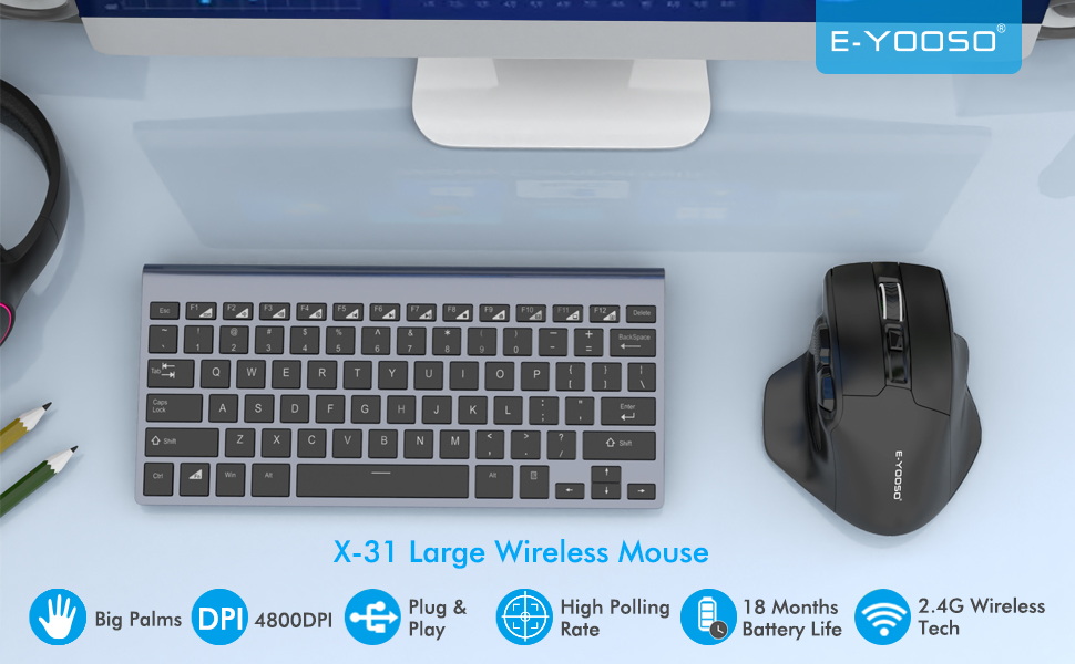 Large Bluetooth Wireless Mouse