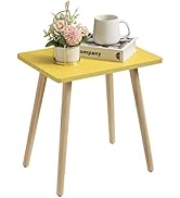 FORAOFUR Side Table, Small End Table Accent Living Room Bedroom Balcony Office, Modern Bedside Ho...