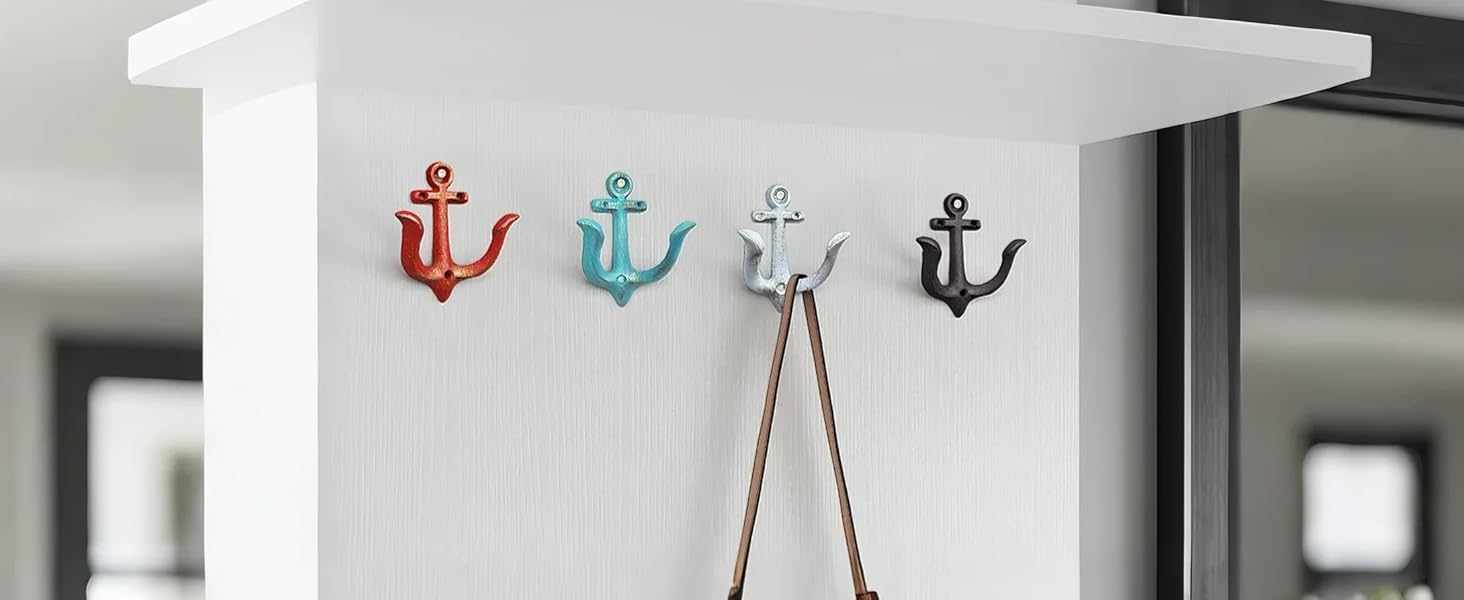 Cast Iron Nautical Anchor Design Wall Hooks