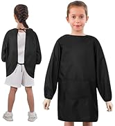 XLSXEXCL Kids Art Smock with Pocket, Long Sleeves Smock, Waterproof Painting Smock for Children, ...