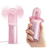 WITHOUSE Portable Handheld Mini Fan, 4 in 1 Rechargeable Usb Fan, Small Hand Fan,Personal Desk Fa...