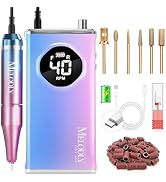 Electric Nail Drill File Professional 40000 RPM, Melodly Rechargeable Electric Nail File Machine ...