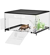 Turtle Basking Platform for 18-19 Inchs Wide Aquariums - Last Long Stainless Steel Supports &amp; Mes...