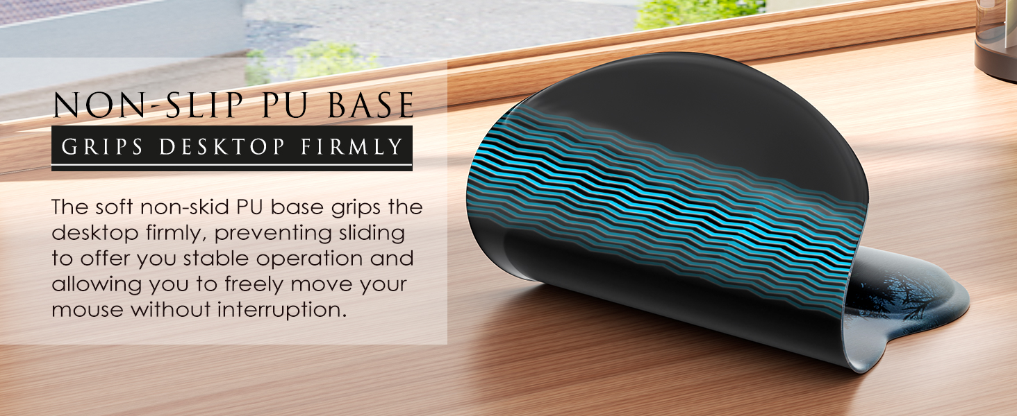 non-slip rubber base