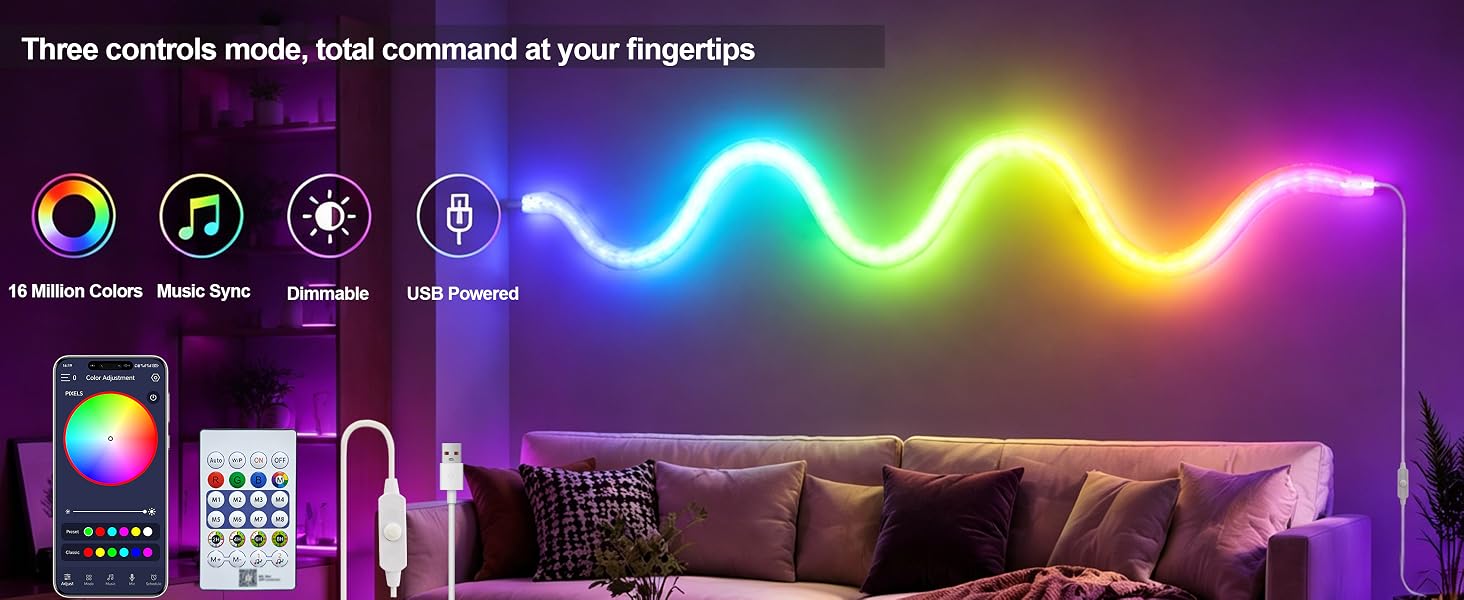 rgb neon light strip