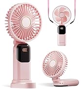 GOCKERA Portable Handheld Fan, 4200mAh Battery Operated Fan, 5 Speeds Personal Mini Fan with Base...