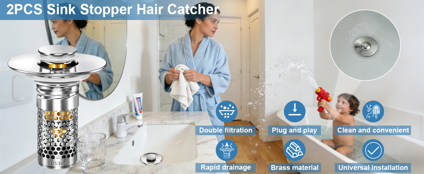 sink stopper bathroom drain