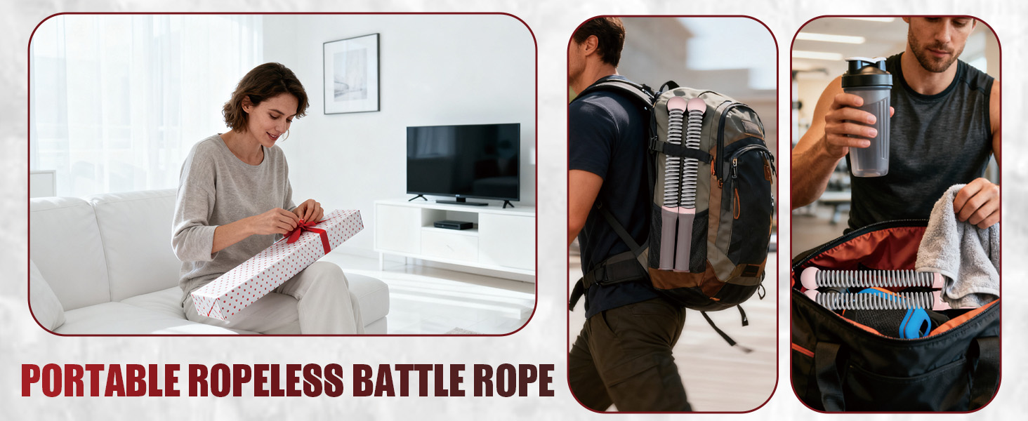 PORTABLE ROPELESS BATTLE ROPE