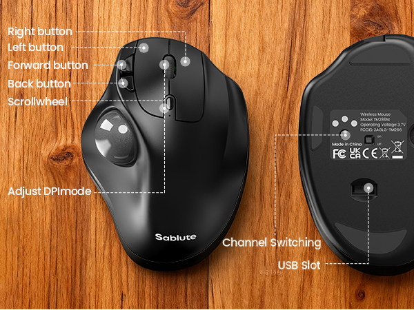 MAM2 Wireless Trackball Mouse