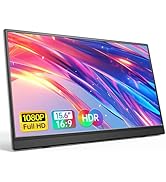 Anyuse Portable Monitor 15.6 Inch 1080P USB-C HDMI Ultra-Slim Travel Monitor with Kickstand, for ...
