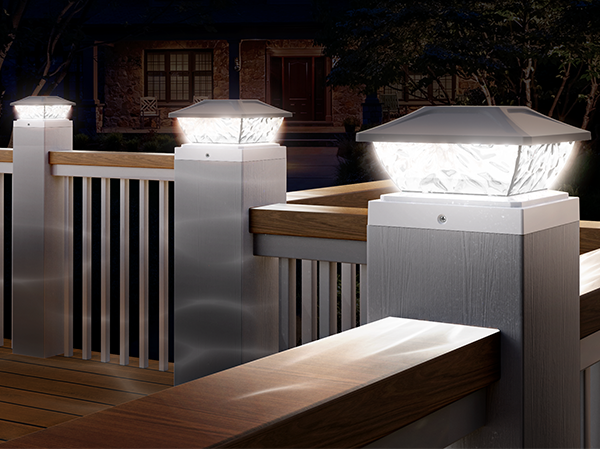 post cap lights solar powered