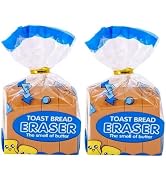 2Pcs Brown Food Erasers,Toast Bread Eraser Stationery,Bread Shape,Pencil Eraser Sketching Tools, ...