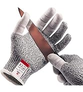 NoCry Cut Resistant Kitchen and Work Safety Gloves with Reinforced Fingers and Level 5 Protection...