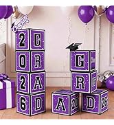 2026 Graduation Decorations, 4Pcs Graduation Boxes, So Proud of You and Class of 2026 Letter Boxe...