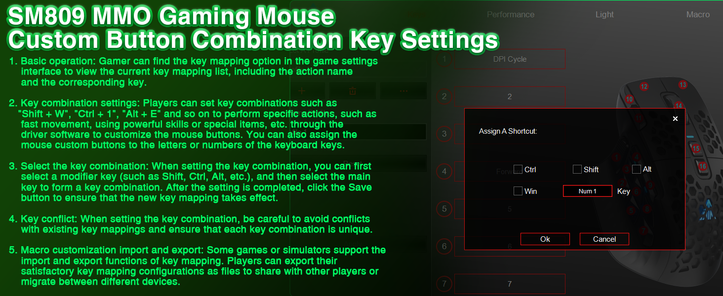 SM809 gaming mouse,gaming mouse, MMO mouse,wired mouse,wired gaming mouse