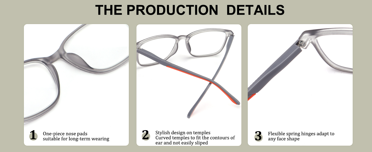 Progressive Multifocus Reading Glasses Men Women Blue Light Blocking Readers 175