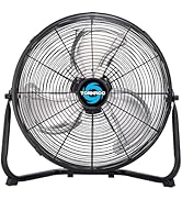 Tornado 16 Inch High Velocity Metal Floor Fan, 3-Speed Powerful Cooling for Industrial, Commercia...