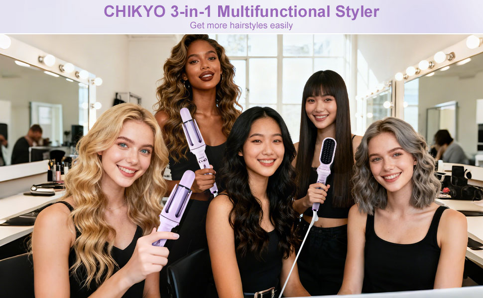 chikyo 3 in 1 multifunctional styler get more hairstyle easily