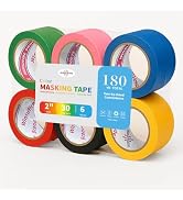 WINSUFIRE Colored Masking Tape, Colored Painters Tape for Arts and Crafts, Spray Painting, Maskin...