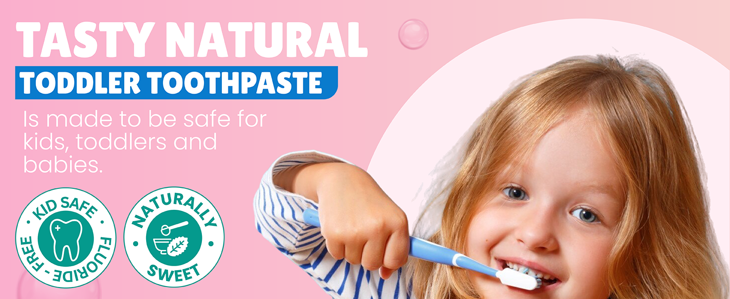 kids toothpaste sensitive teeth natural fluoride free xylitol flavored toddlers flouride-free paste