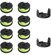 LPSUK 10 Pack Replacement Spool Compatible String Trimmer (8 Spool Lines &amp; 2 Caps)