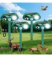 2026 New Solar Ultrasonic Animal Repeller Outdoor Deer Repellent Devices with Motion Sensor &amp; Fla...