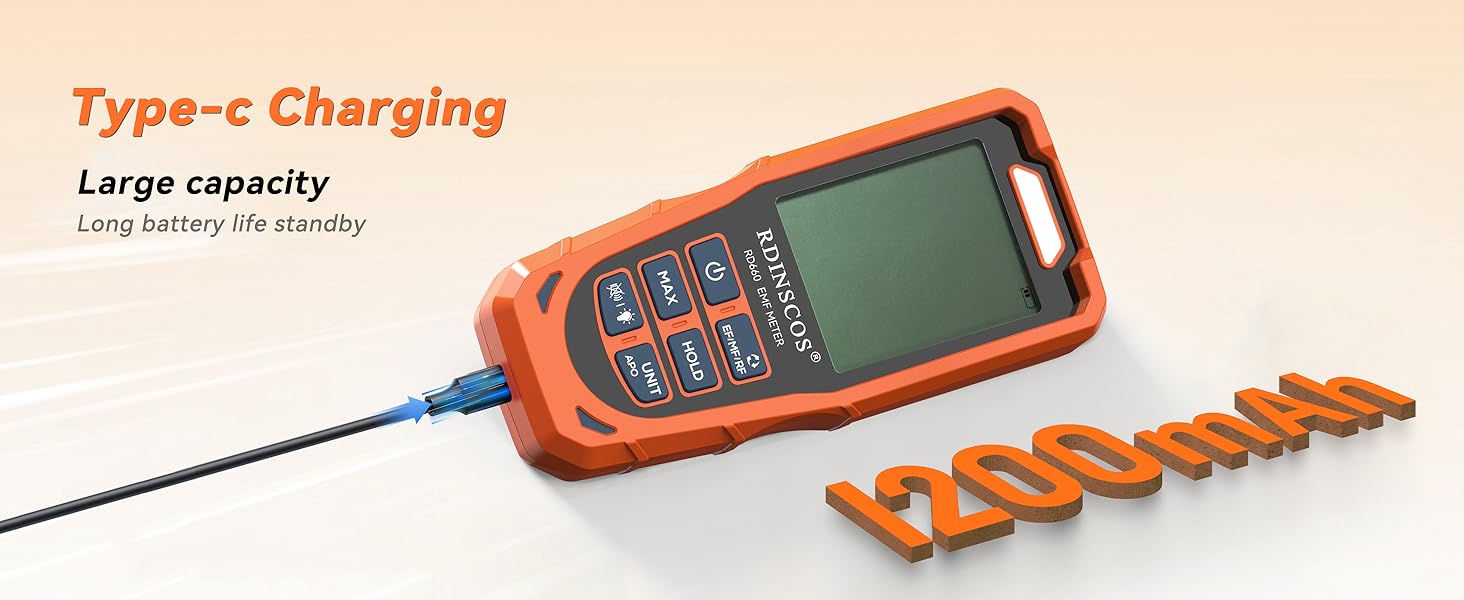 1200mAh large capacity battery