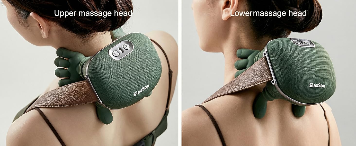 Heated Massager, Portable Shiatsu Neck and Back Massager