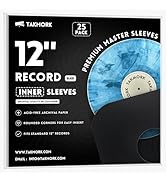 TAKMORK 12-Inch Vinyl Record Inner Paper Sleeves - 80g Heavyweight Paper for 33 RPM LP &amp; Albums, ...