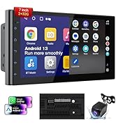 Haudio Wireless Double Din Car Stereo CarPlay Radio Screen for Car Audio Receivers,7" HD car Radi...
