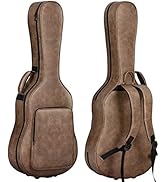 CAHAYA Acoustic Guitar Case Waterproof Hardshell 0.8in Thick Padding Waterproof PU Design Easy Cl...